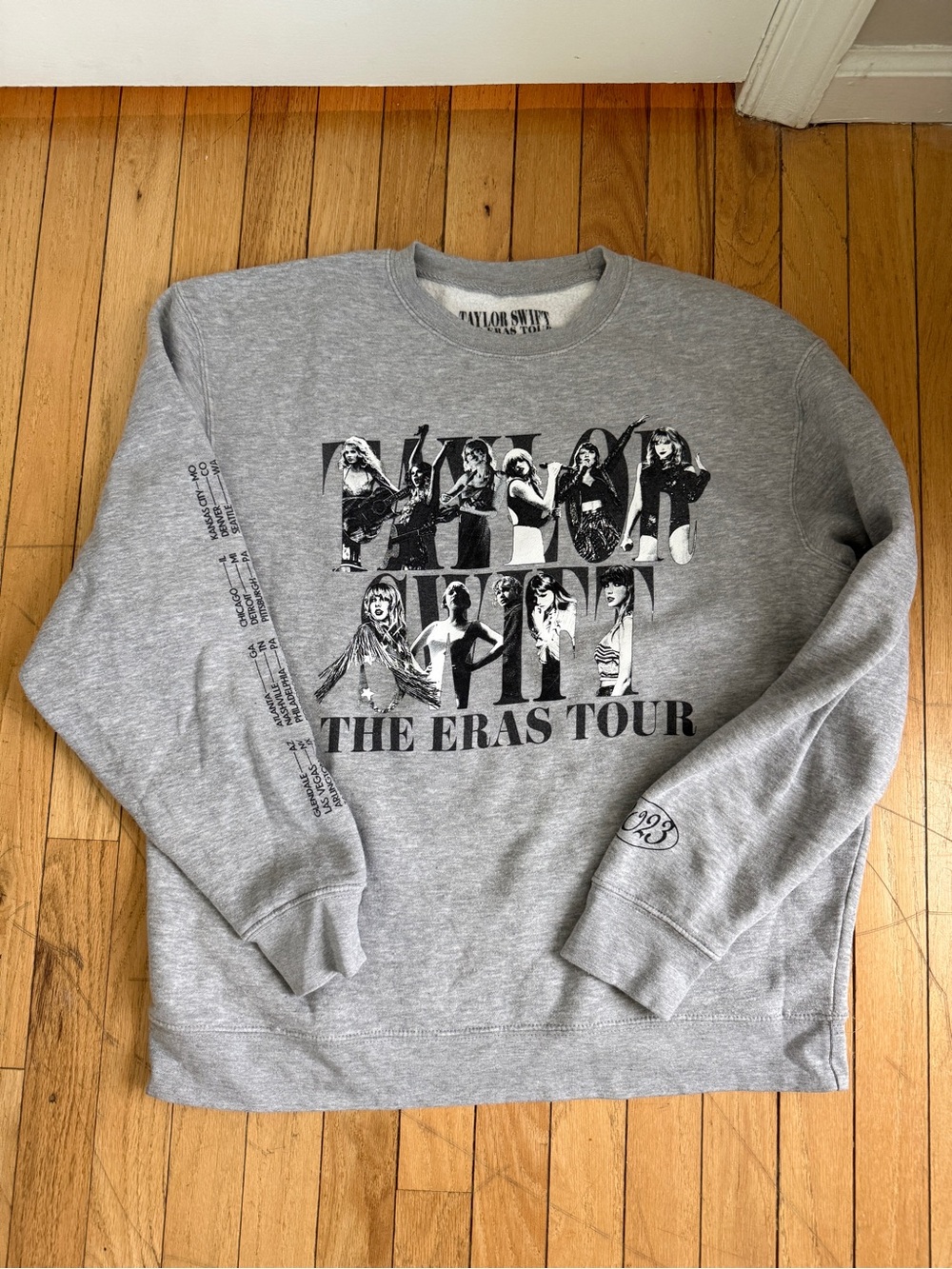 Taylor Swift Gray 'The Eras Tour' Crewneck Sweatshirt